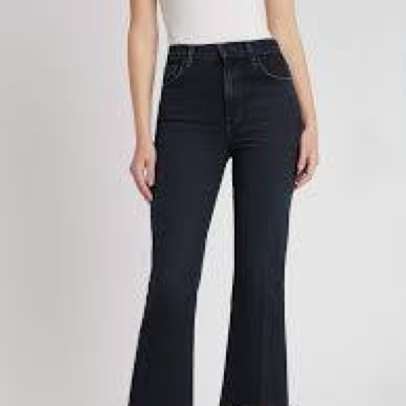 J BRAND Julia High Rise Flare Jeans in Black - Picture 1 of 9
